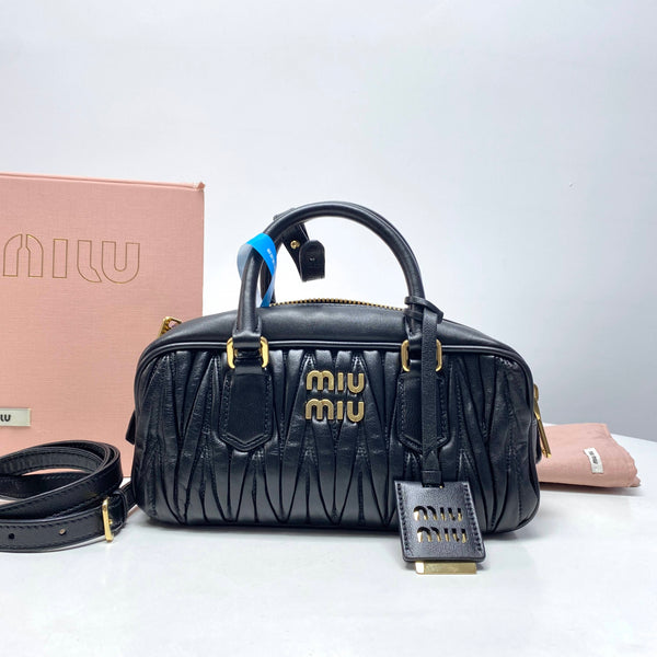 【TikTok Livestream】Miu Miu Matelassé Nappa Arcadie Black