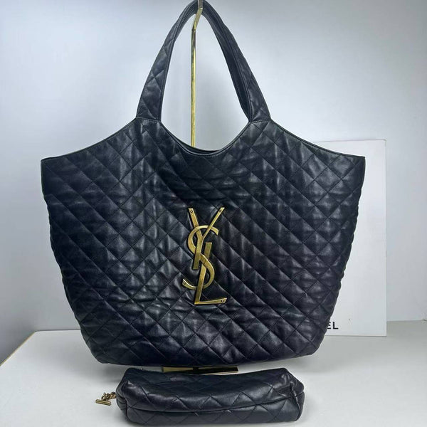 【TikTok Livestream】Saint Laurent/YSL Icare Maxi Quilted Shopping Black