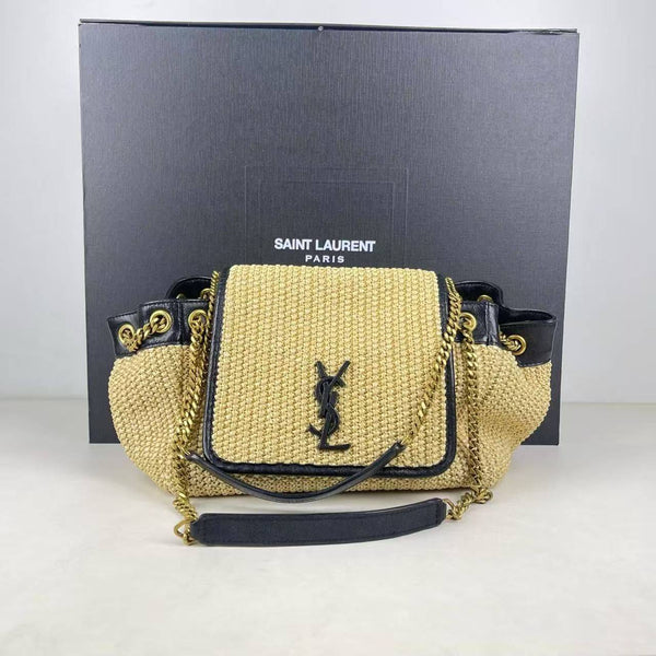【TikTok Livestream】Saint Laurent/YSL Raffia Nolita Small