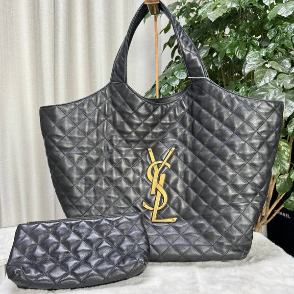 【TikTok Livestream】Saint Laurent/YSL Lambskin Icare Black