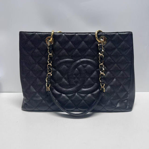 Chanel/CC GST Grand Shopping Quilted Black CPU0729
