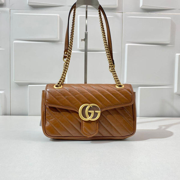 【TikTok Livestream】Gucci/GG Marmont Small Brown CPU0806