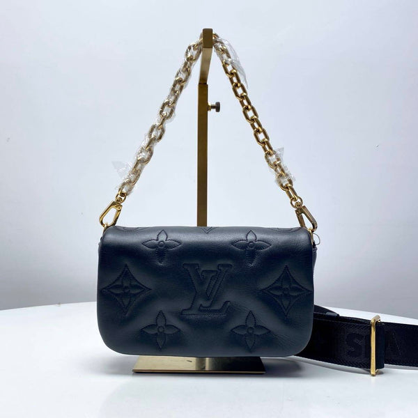 【TikTok Livestream】Louis Vuitton/ LV Ivy Chain Flap Bubblegram Black CPU0704