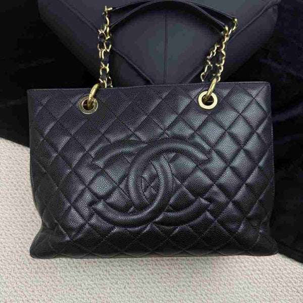 Chanel/CC GST Grand Shopping Quilted Black