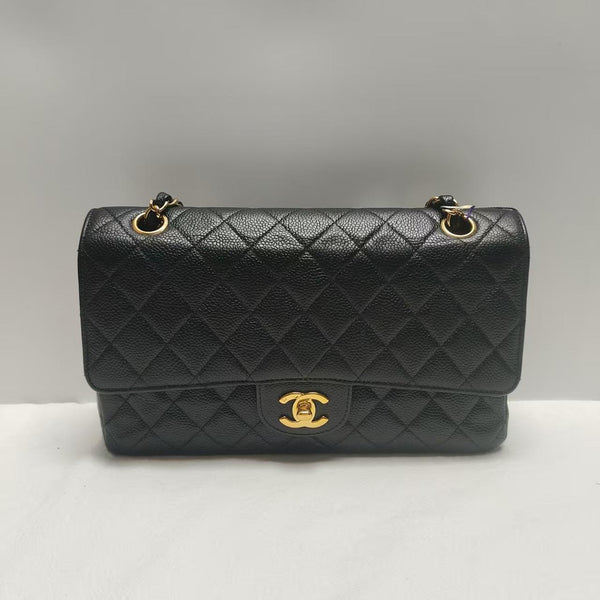 Chanel/CC Classic Double Flap Medium Quilted Black