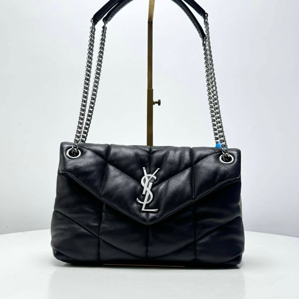 【TikTok Livestream】Saint Laurent/YSL Puffer Loulou Cabas Chain Flap Quilted Black CPU0813